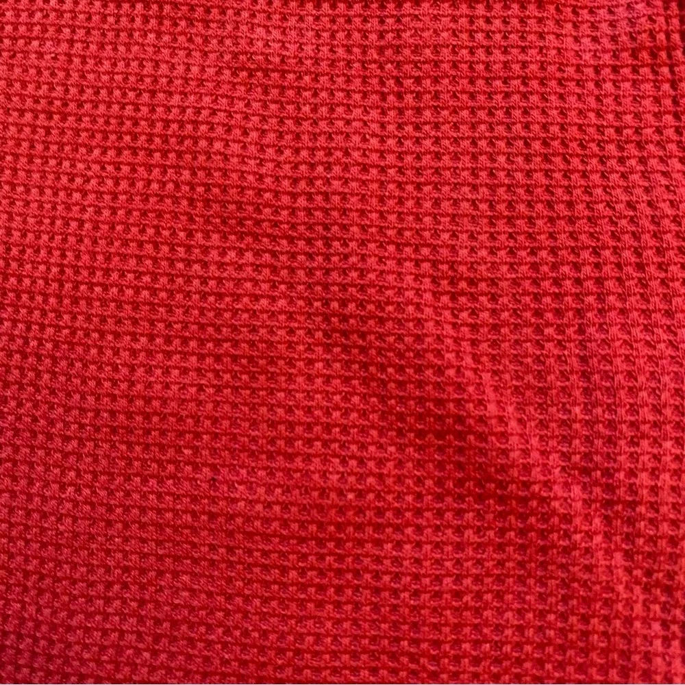 NWT RuggedButts Red Waffle Knit Long Sleeve T-Shirt with Snaps, boys 18-24 month